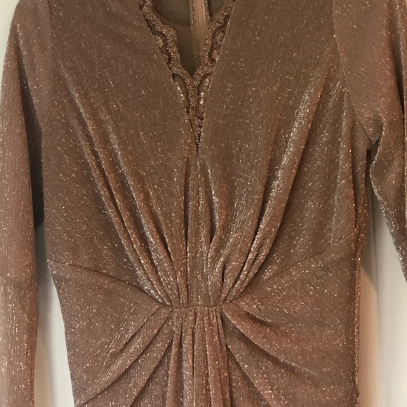 - Talbot Runhof Ruched Lurex Gown
